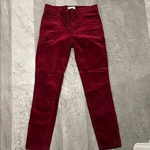 LOFT Burgundy Skinny Pants